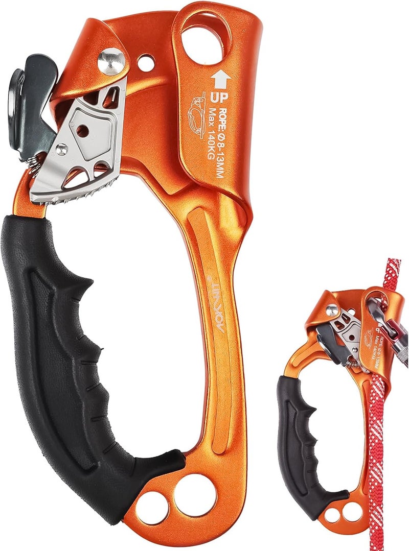 AOKWIT UIAA & CE Certified Rope Ascender Aluminum Alloy Rock Climbing Gear Strong Rigging Rappelling Equipment for Rock Tree Climbing Arborist Rescue Mountaineering Caving - Image 1